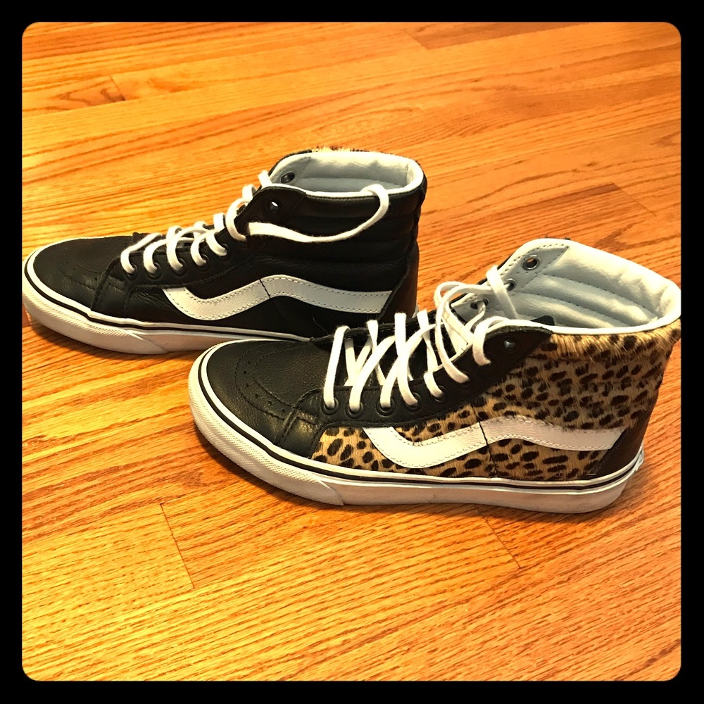 Vans Sk8 Hi Tops Cheetah Print women’s size 6.5